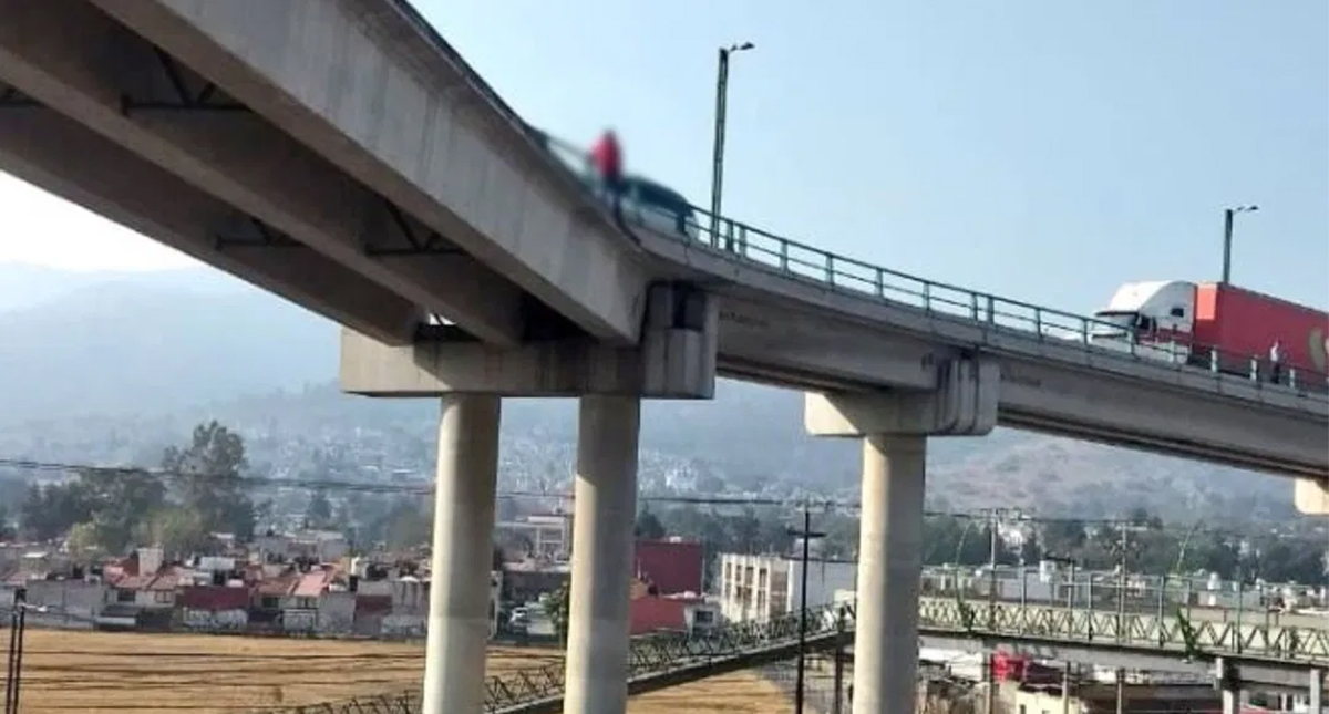 Feminicida confeso intenta suicidarse en puente del Estado de México