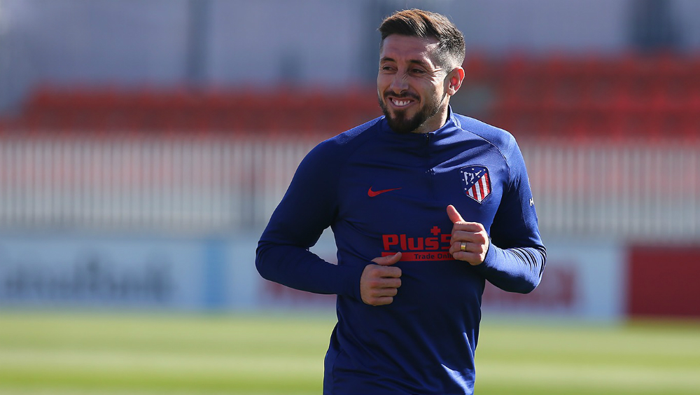 Héctor Herrera entrena al parejo del grupo en el Atlético de Madrid