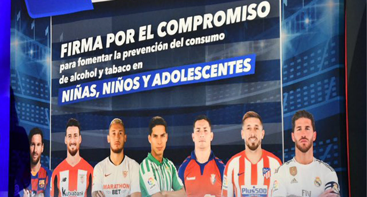 Futbolistas de La Liga se unen a campaña contra consumo de alcohol y tabaco