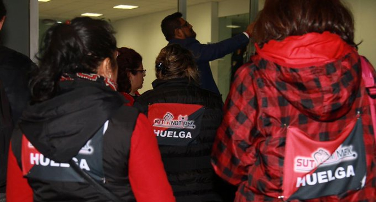 Trabajadores de Notimex denuncian confrontaciones afuera de las instalaciones