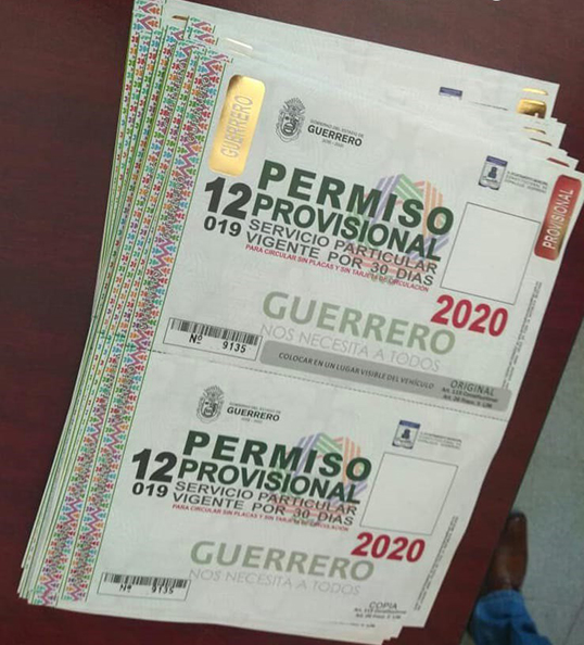 Aseguran en Morelos local que expedía placas y licencias de conducir falsas - permiso-provisional-falso-para-circular-en-morelos