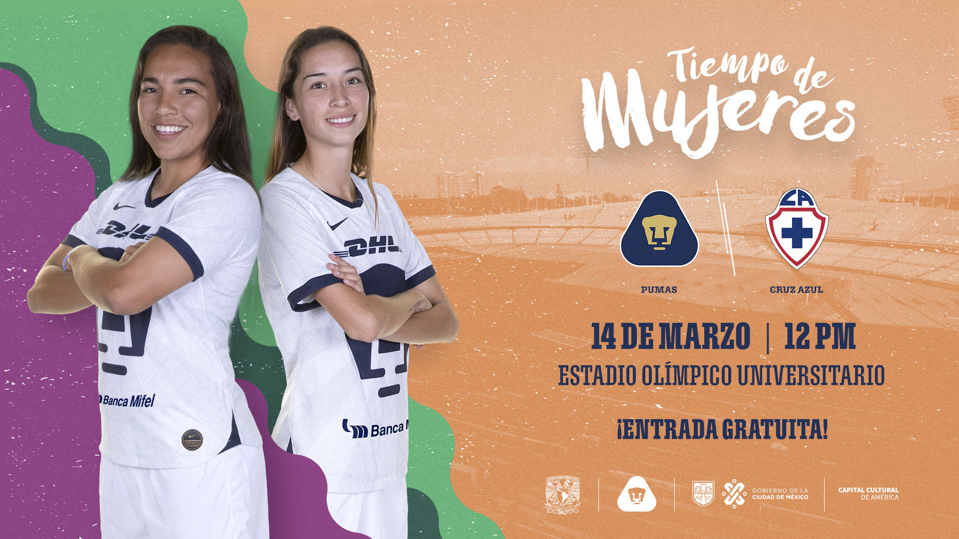 Pumas femenil jugará por primera vez en el Olímpico Universitario