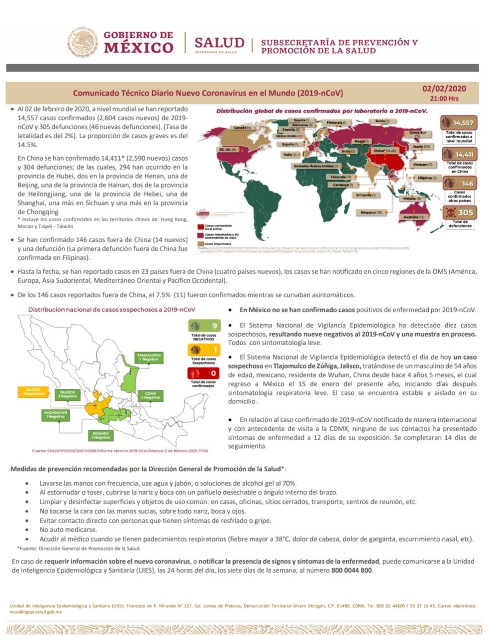 Detectan un nuevo caso sospechoso de coronavirus en Jalisco - salud-coronavirus