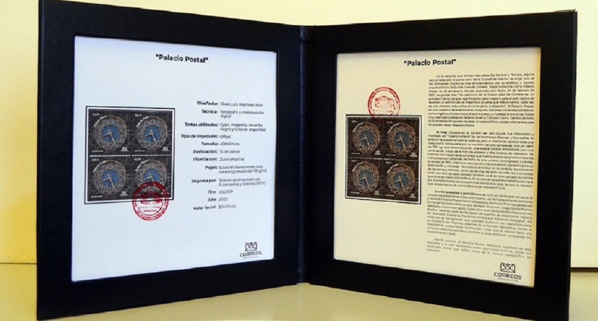 Sepomex celebra 113 aniversario de inauguración del Palacio Postal con estampilla