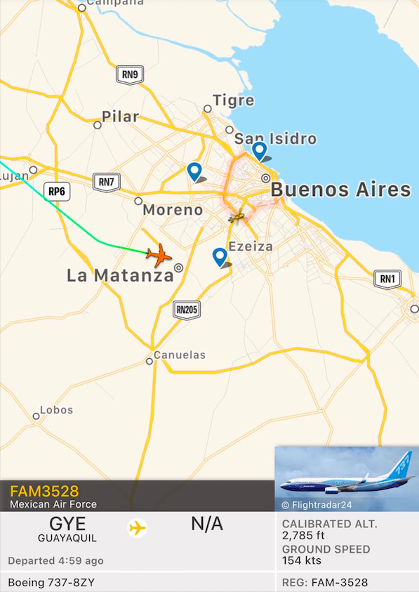 Aterriza en Argentina avión de Fuerza Aérea que traerá a mexicanos varados por COVID-19 - avion-que-traera-a-argentinos