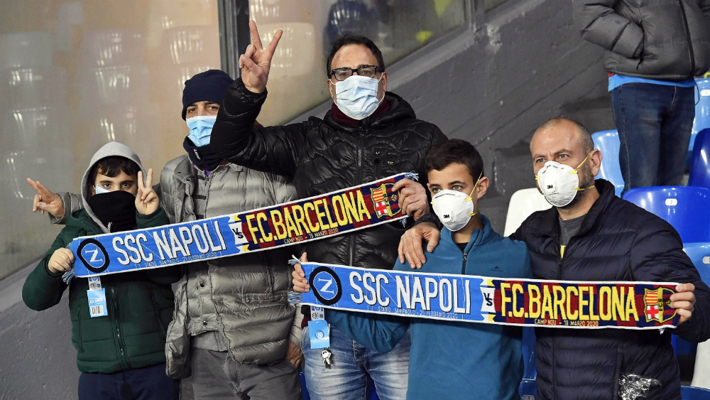 Barcelona vs Napoli de Champions se jugará a puerta cerrada