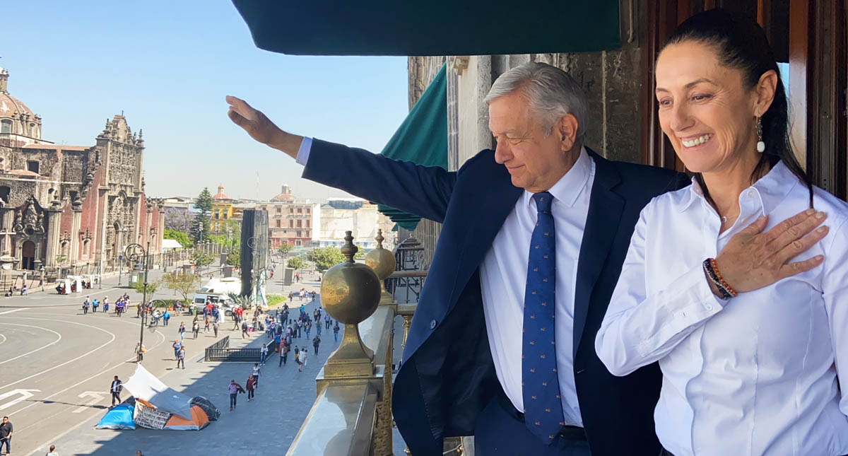 “Con sana distancia” López Obrador sostiene reunión con Sheinbaum “Con sana distancia” López Obrador sostiene reunión con Sheinbaum