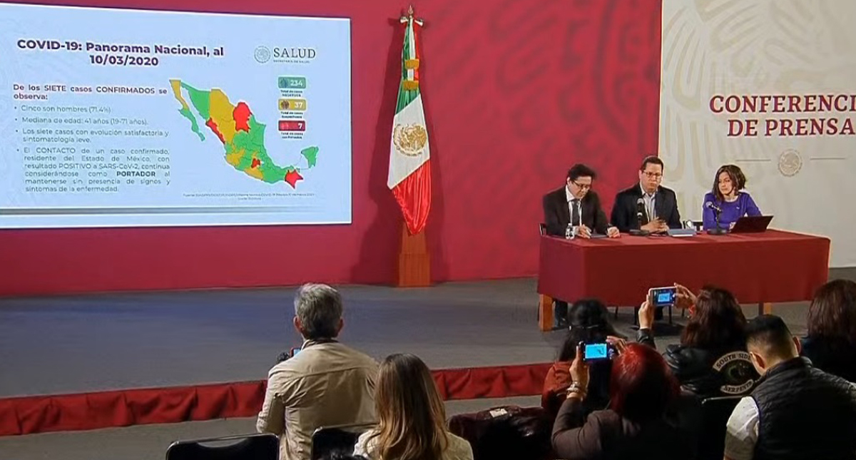 Se mantiene en 7 el número de casos de COVID-19 en México