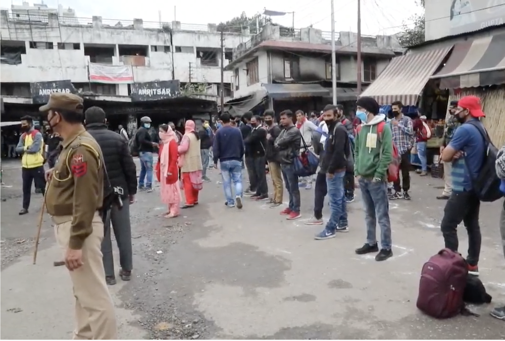 Así el primer día de confinamiento en India