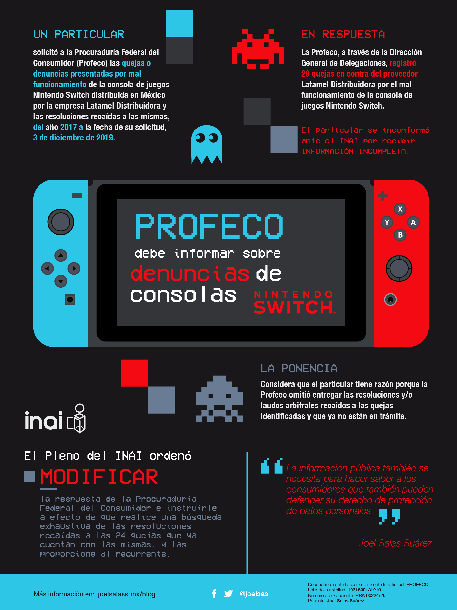 INAI instruye a Profeco informar sobre quejas por mal funcionamiento del Nintendo Switch - infografia-profeco-jss