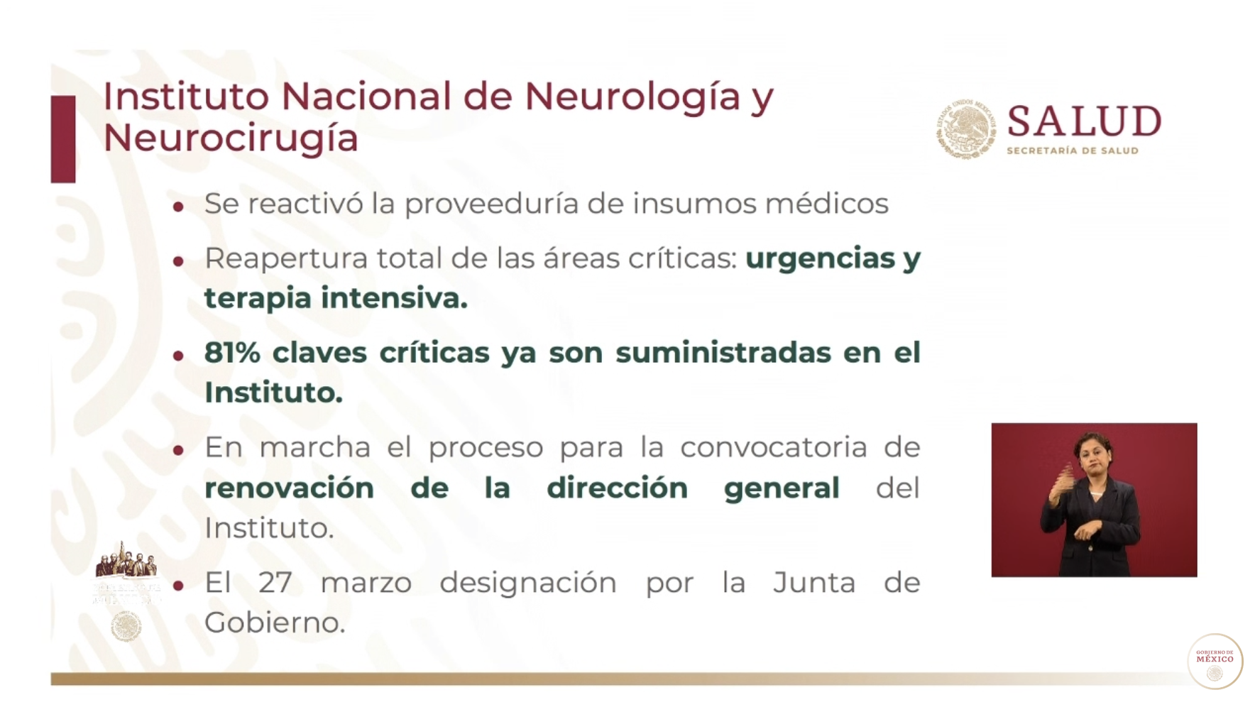 Reactivan servicios en Instituto Nacional de Neurología y Neurocirugía - instituto-neurologia-neurocirugia-lopez-gatell