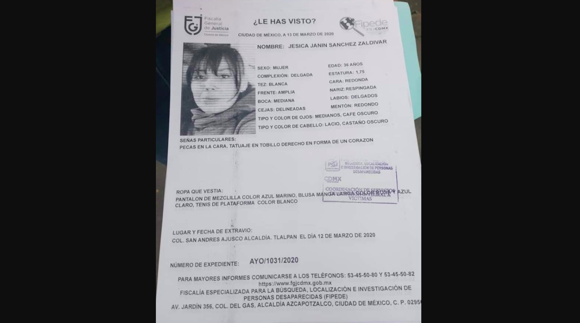 Localizan el cuerpo calcinado de Jesica, reportada como desaparecida