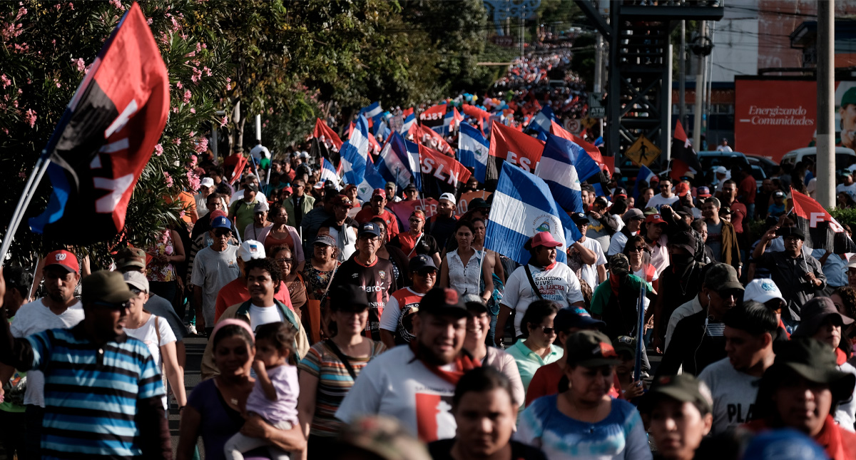Gobierno de Nicaragua desafía pandemia del coronavirus con marcha multitudinaria Gobierno de Nicaragua desafía pandemia del coronavirus con marcha multitudinaria
