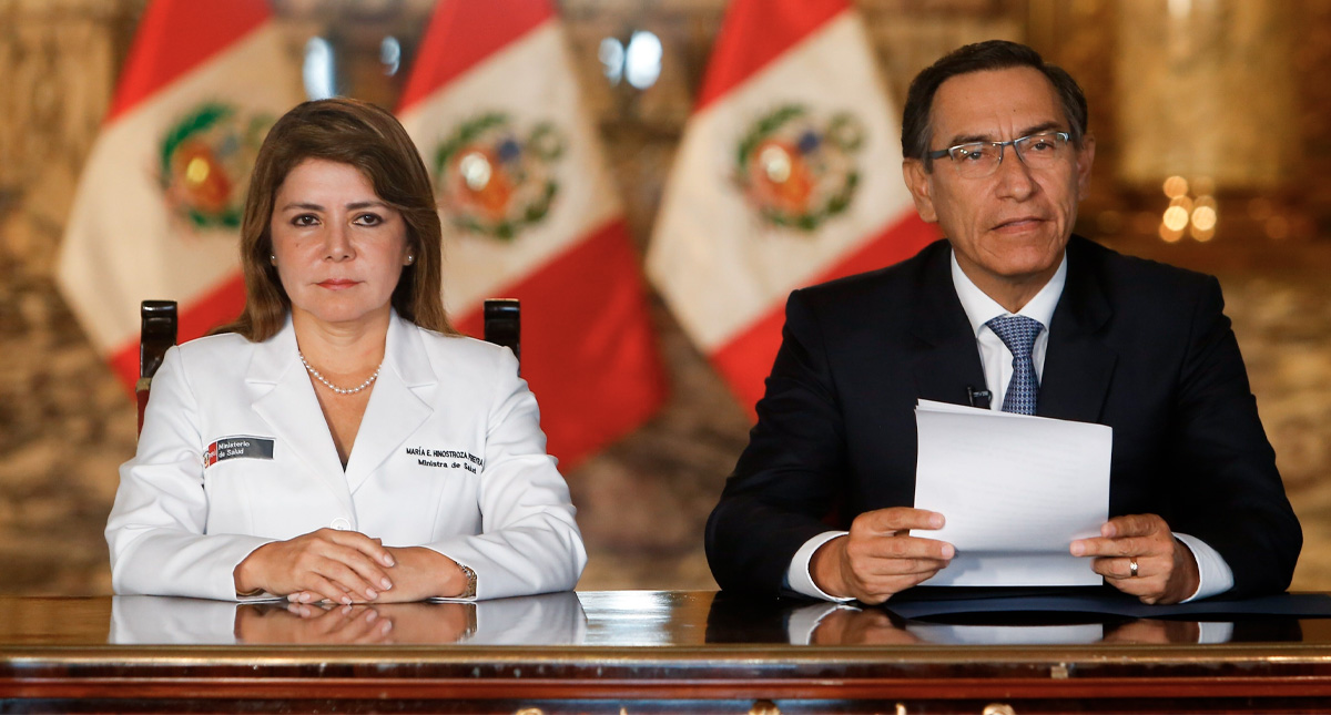 Presidente Martín Vizcarra anuncia el primer caso de COVID-19 en Perú