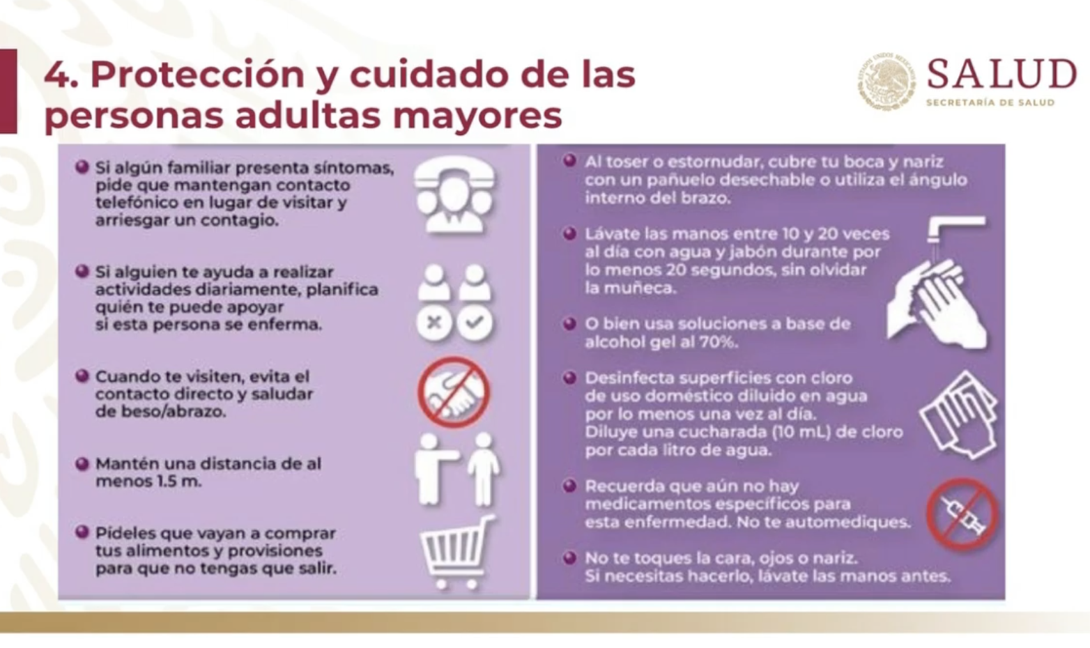 Suman 41 casos positivos de coronavirus en México - proteccion-y-cuidado-de-las-personas-adultas-mayores