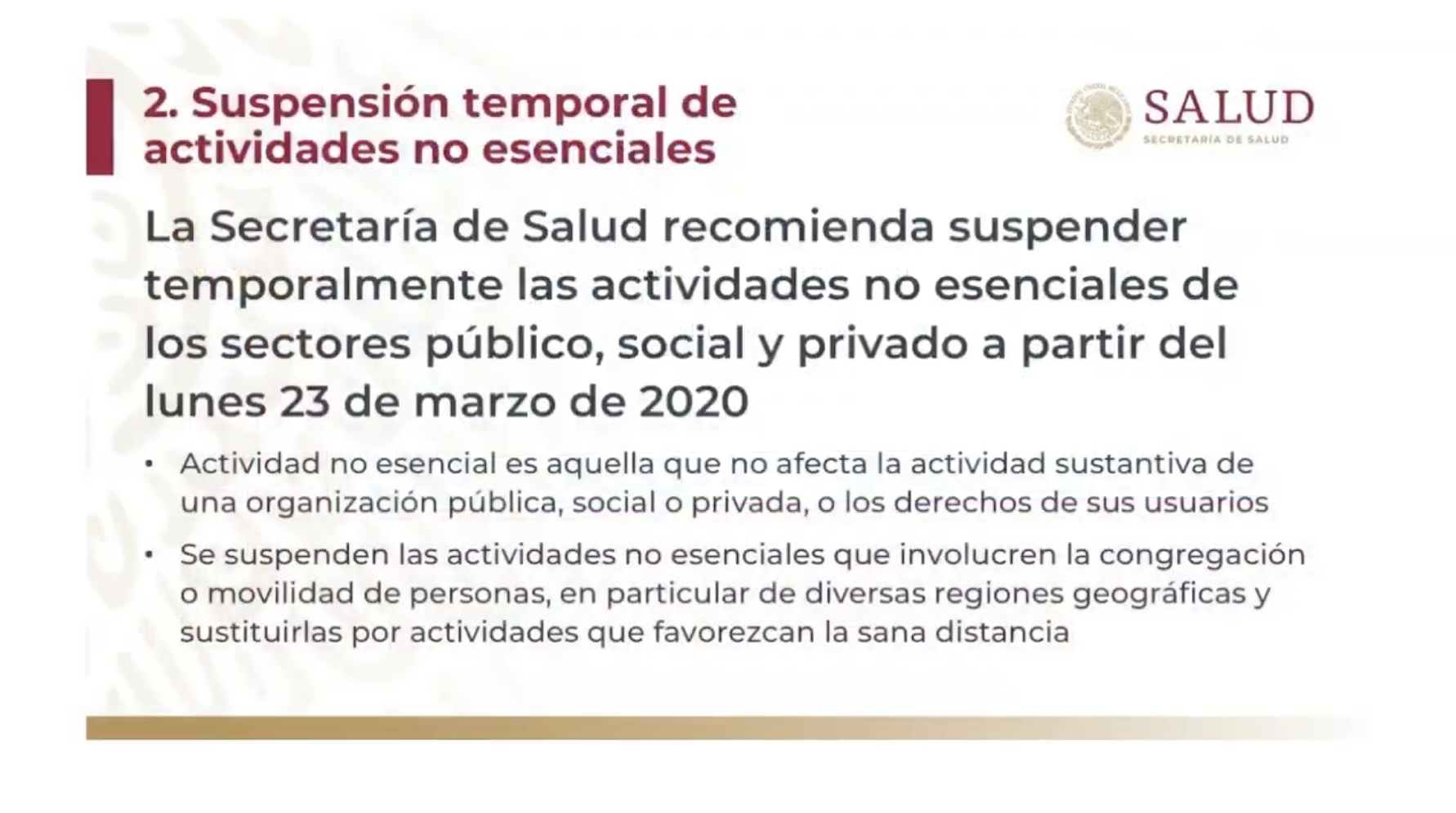 Suman 41 casos positivos de coronavirus en México - suspension-temporal-de-actividades-no-esenciales