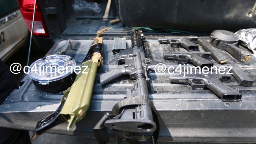 Detienen a cinco con arsenal y droga en la alcaldía Miguel Hidalgo