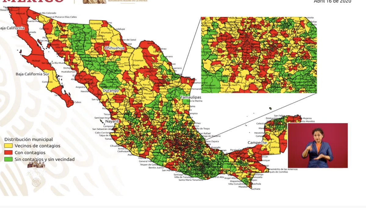 En municipios donde no haya contagios de COVID-19, regreso a clases sería el 17 de mayo - distribucion-de-contagios-de-covid-10-por-municipios