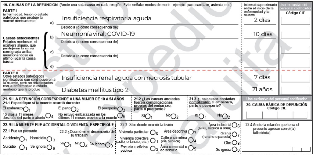 Así se debe llenar el certificado de defunción por coronavirus - ejemplo-de-certificado-de-defuncion-por-covid-19-de-paciente-de-68-anos-con-diabetes