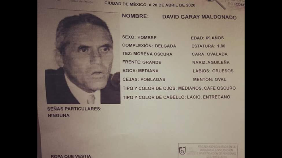 Reportan a David Garay Maldonado, exjefe de la policía de la Ciudad de México, como desaparecido Reportan a David Garay Maldonado, exjefe de la policía de la Ciudad de México, como desaparecido