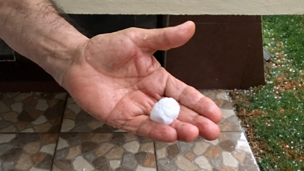 Fuerte granizada en Pachuca, Hidalgo