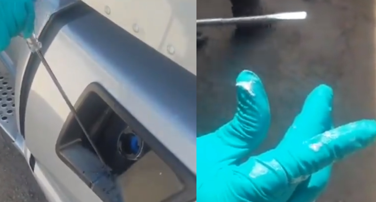 Guardia Nacional halla crystal líquido oculto en tanque de combustible en Sonora