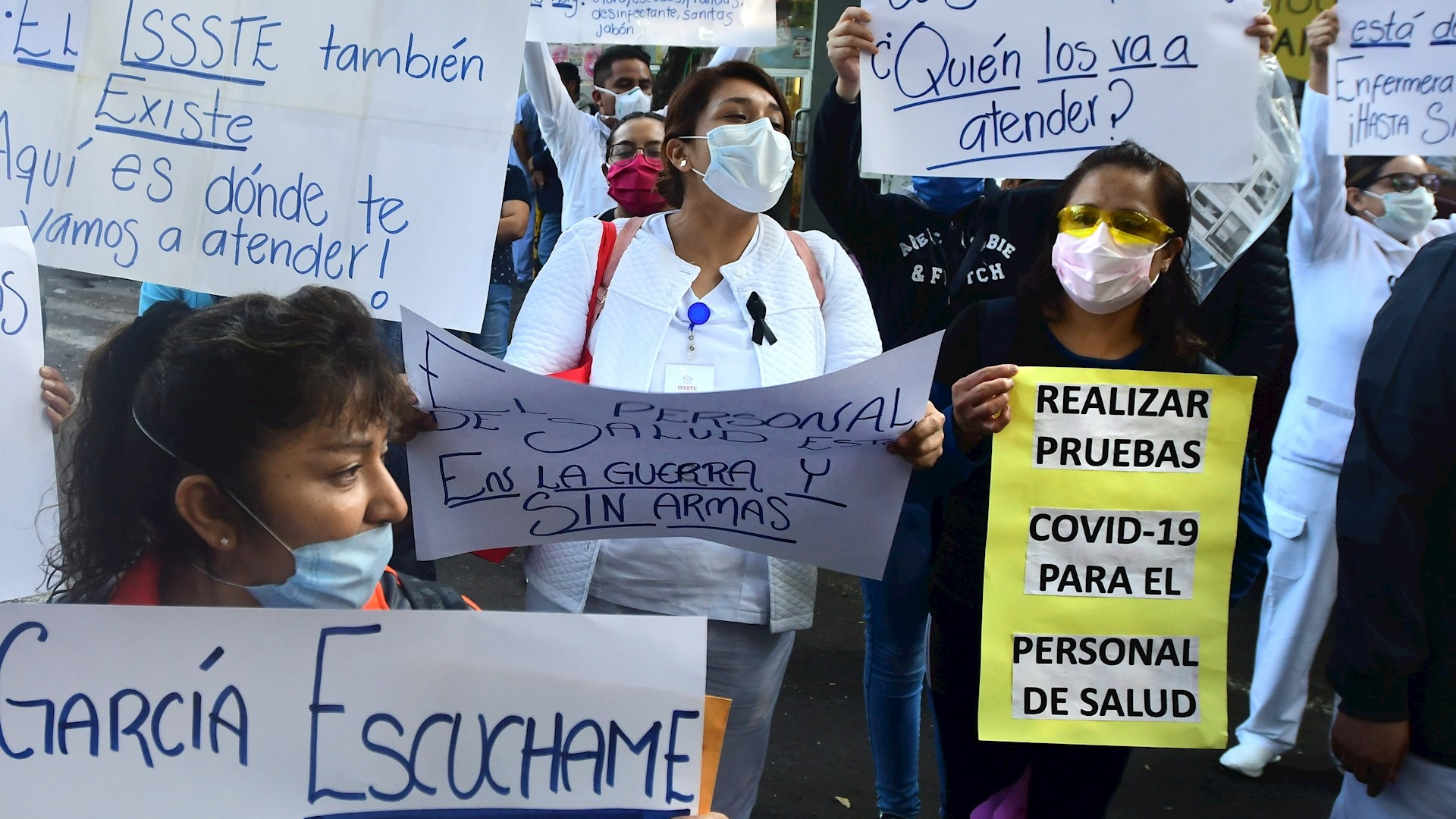 Personal de hospital Tacuba del ISSSTE exige insumos médicos ante COVID-19