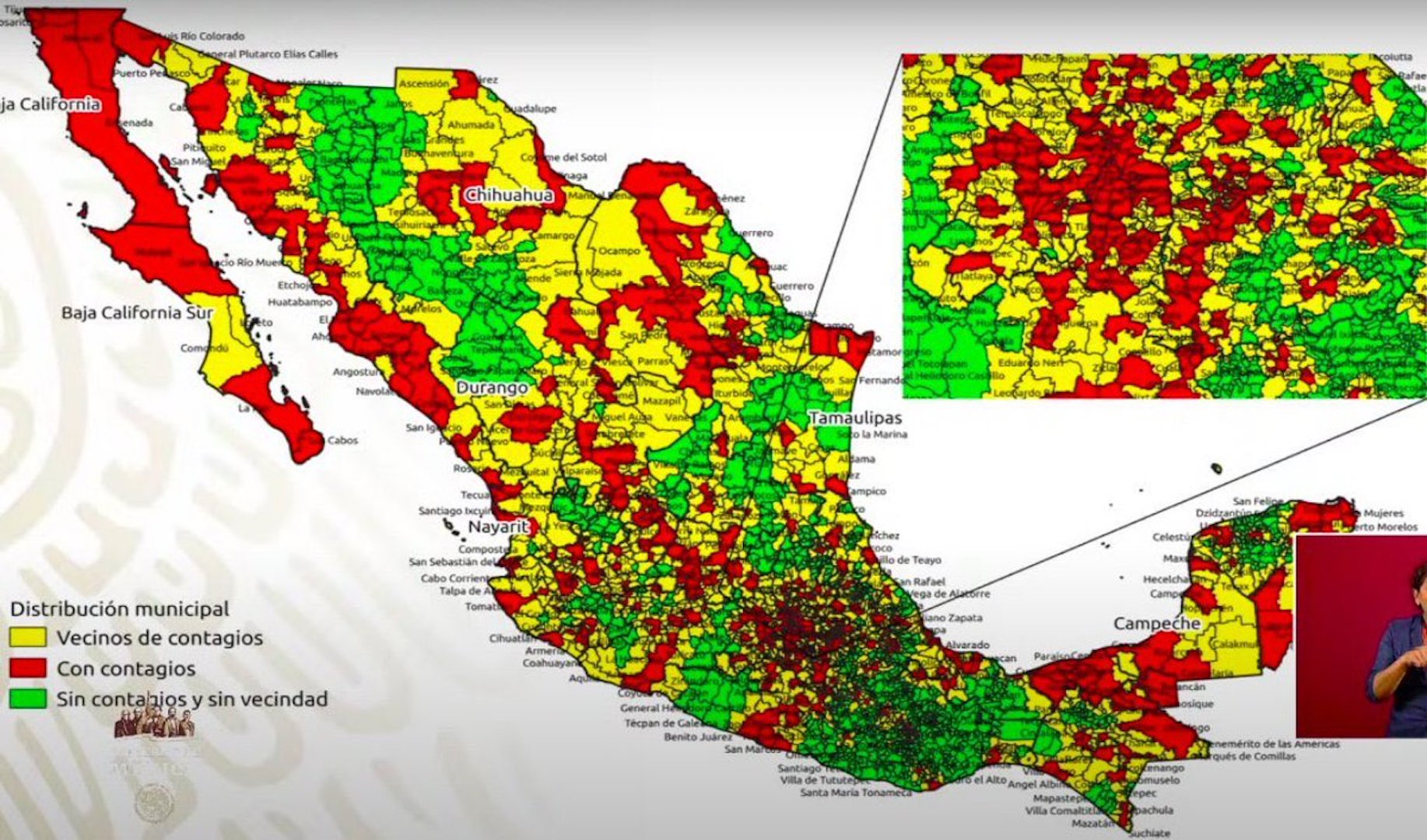 Presentan mapa de los municipios con casos de COVID-19 en México - mapa-de-contagios-de-covid-19