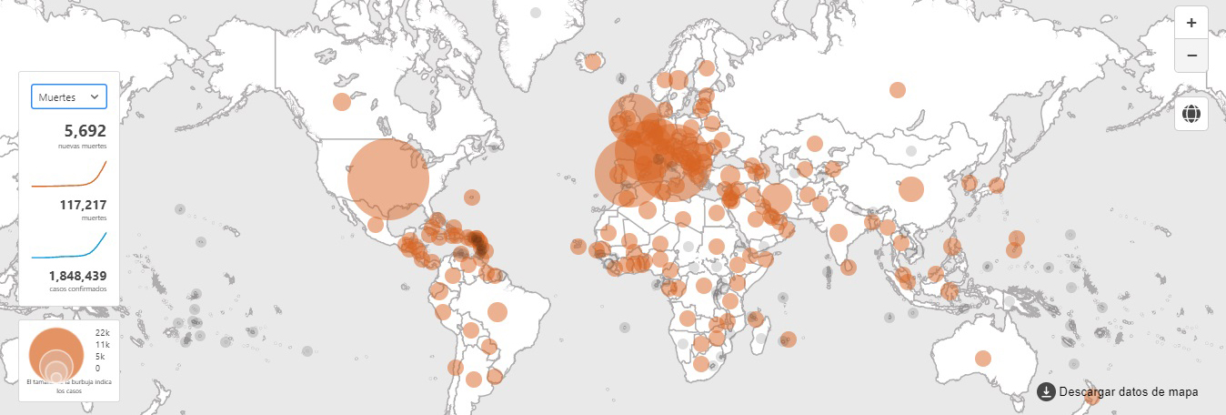 El avance del COVID-19 en el mundo - mapa-de-muertes-confirmadas-por-covid-19-en-el-mundo