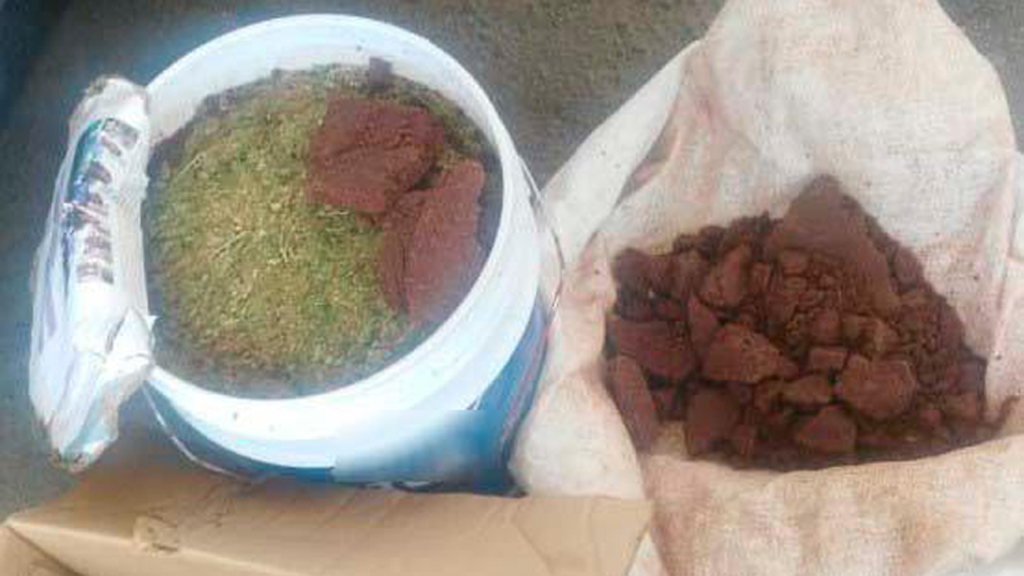 Decomisan 17 kilos de mariguana en cubetas de chocolate oaxaqueño
