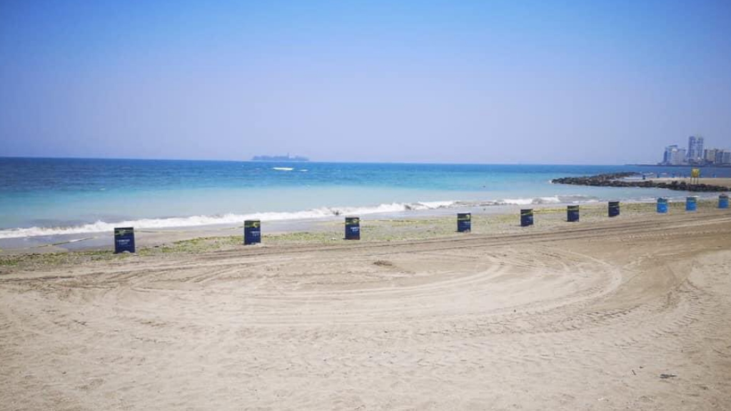 Playas de Veracruz lucen colores turquesa ante baja actividad humana