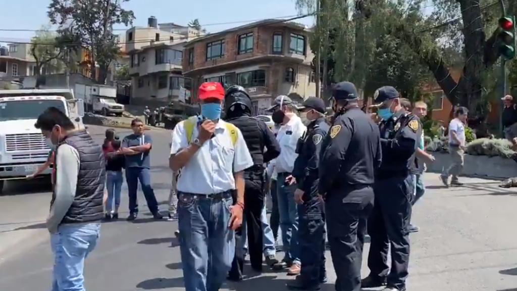 Se restablece circulación en carretera México-Cuernavaca tras manifestación