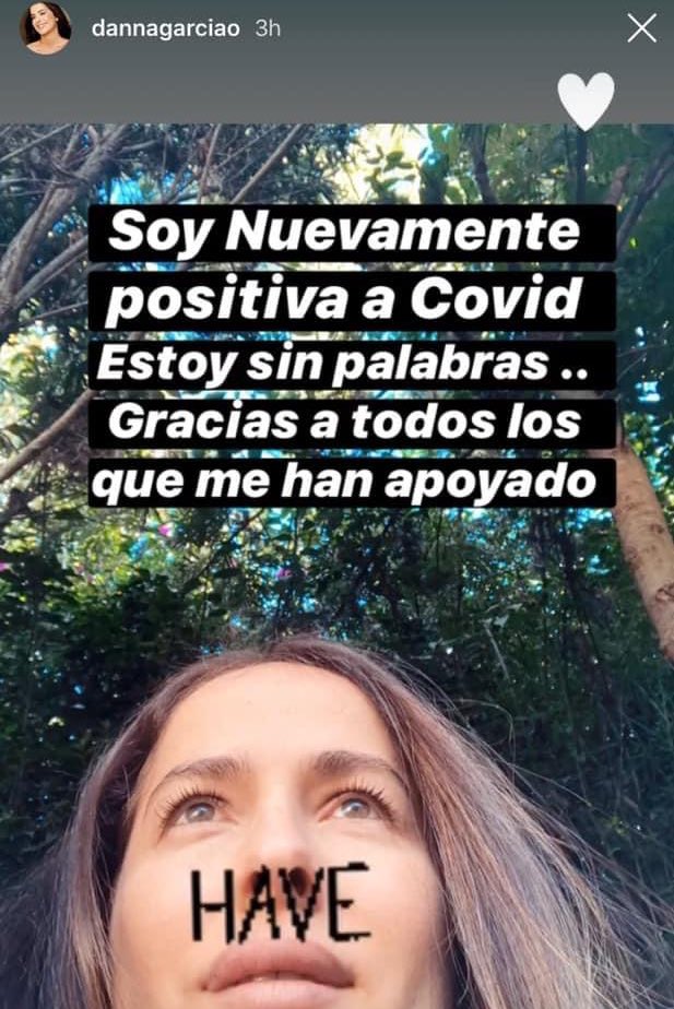 Danna García da positivo por tercera vez a COVID-19 - danna