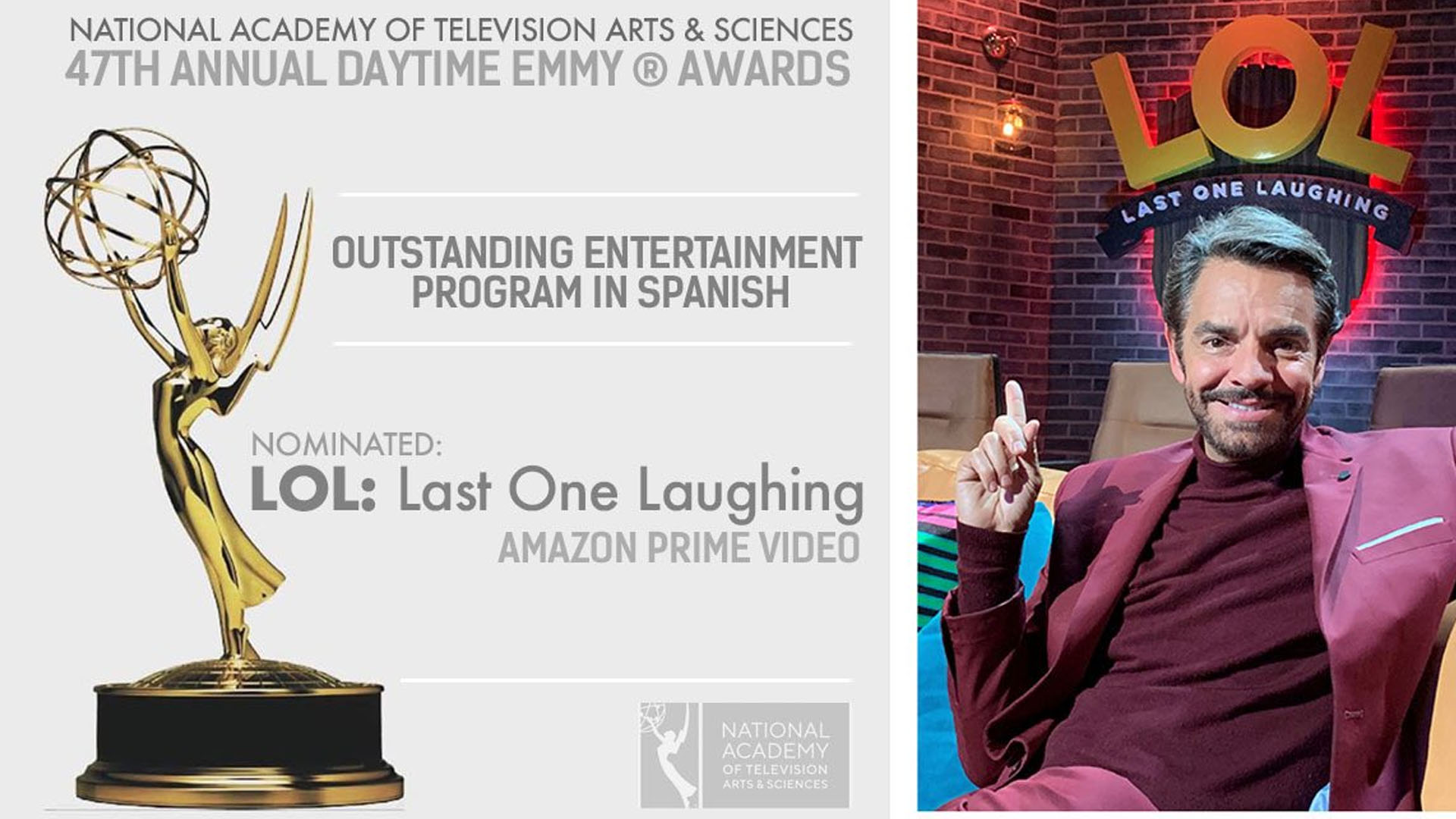 Programa de Eugenio Derbez, nominado a dos Premios Emmy Programa de Eugenio Derbez, nominado a dos Premios Emmy