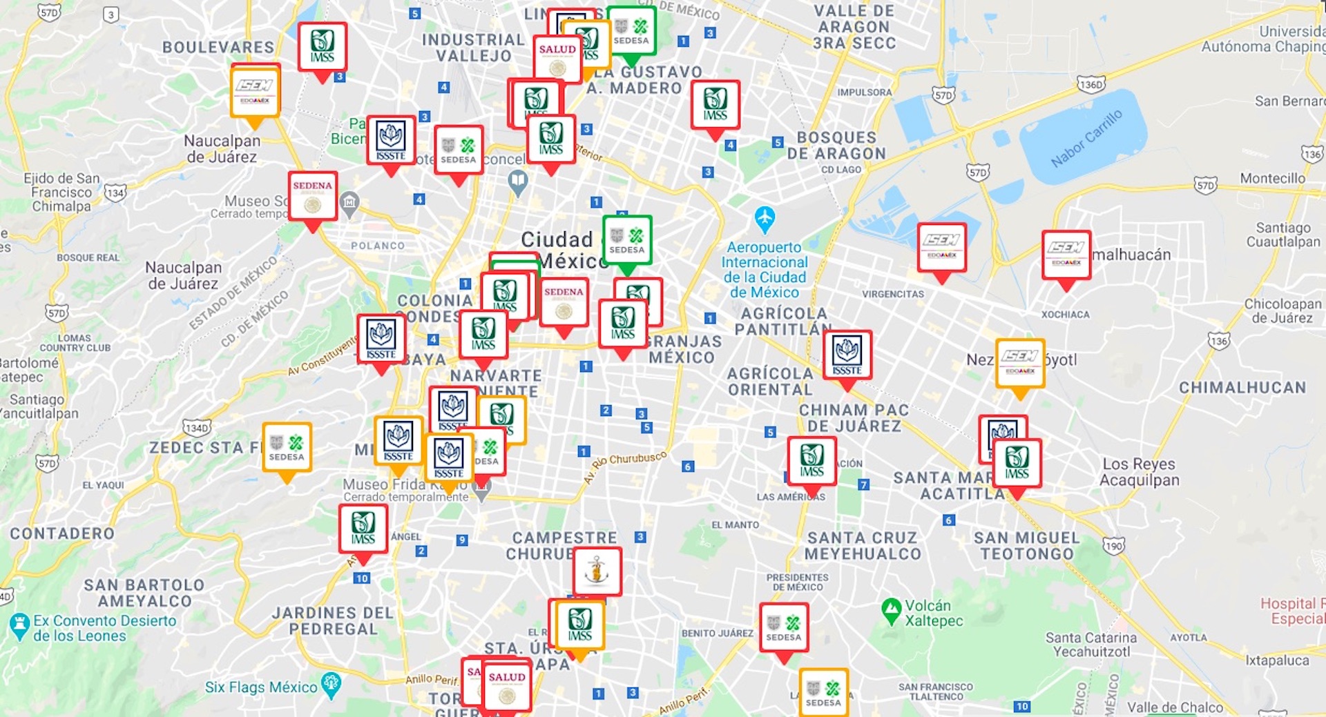 Únicamente cuatro hospitales tienen disponibilidad de camas en la Ciudad de México - hospitales-cdmx-1