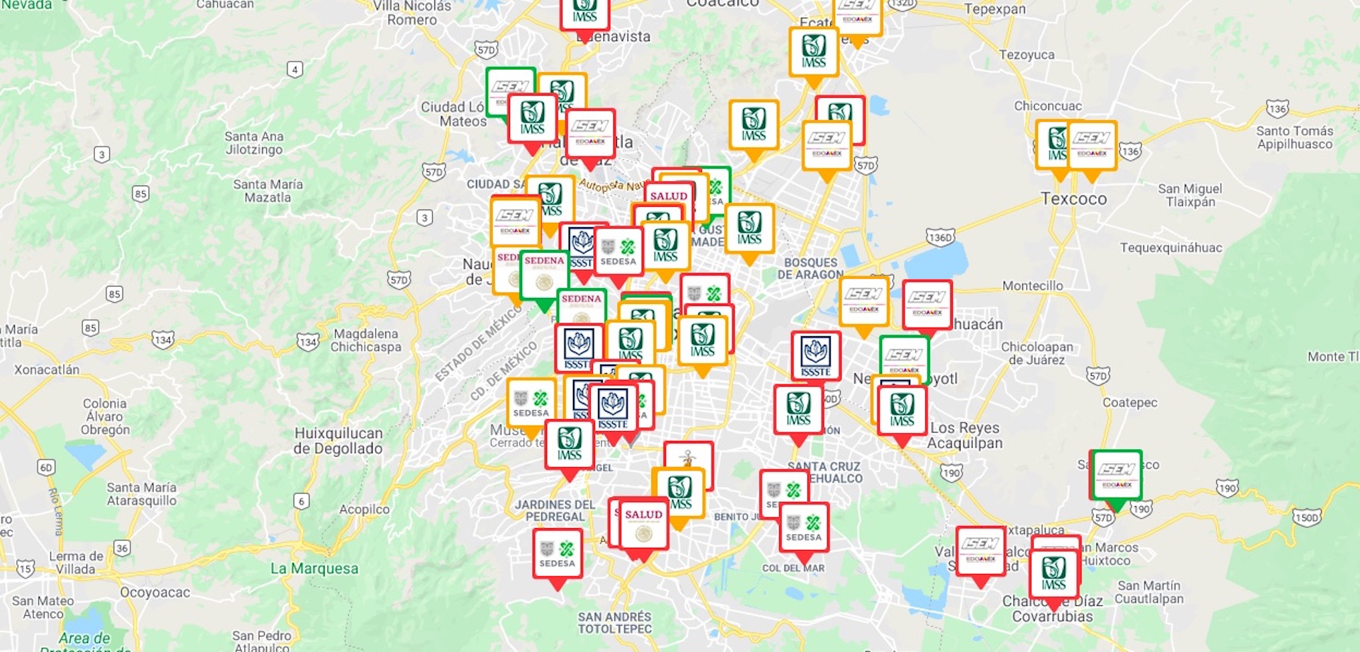 Únicamente cuatro hospitales COVID-19 de la Ciudad de México tienen disponibilidad de camas - hospitales-covid-19-ciudad-de-mexico