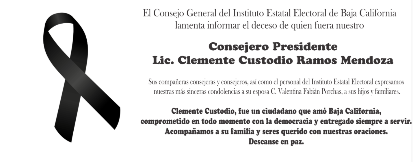 Murió el consejero presidente del Instituto Estatal Electoral de Baja California - iee-bc
