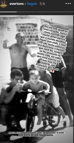 Muere el abuelo del seleccionado brasileño Everton Sousa por COVID-19 - publicacion-de-everton-en-instagram