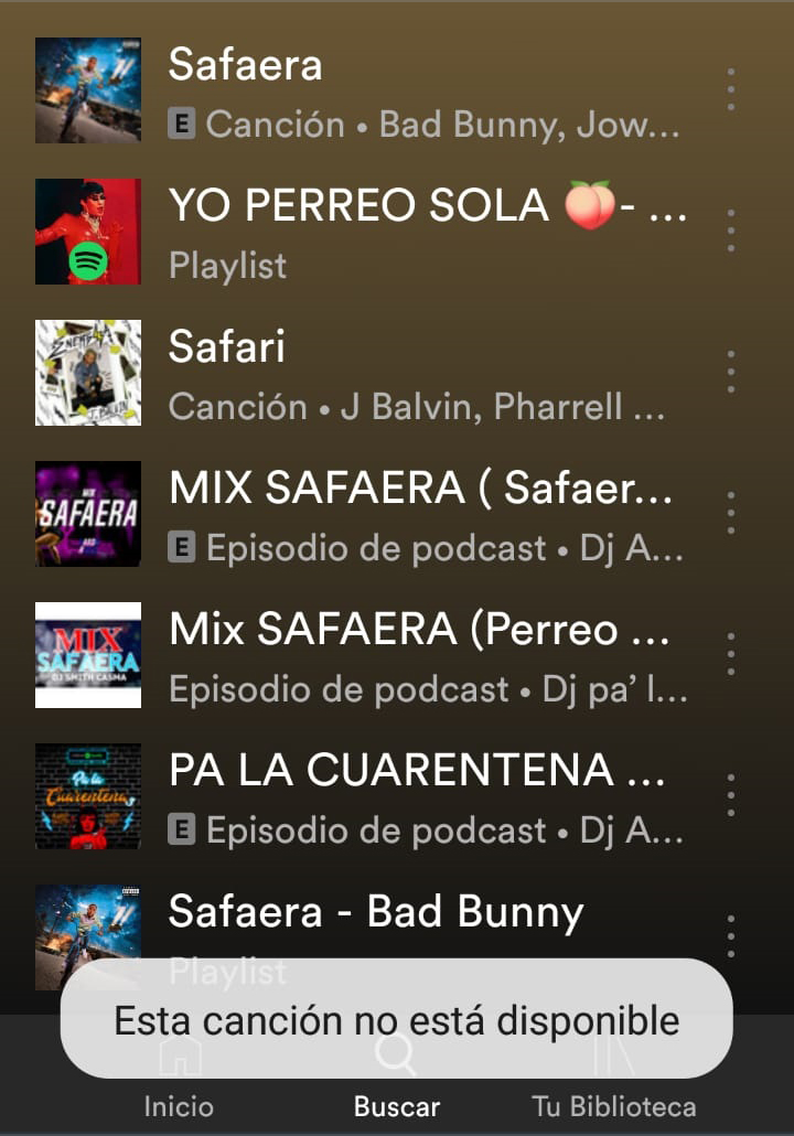 Spotify elimina el éxito 'Safaera' de Bad Bunny - safaera-en-spotify