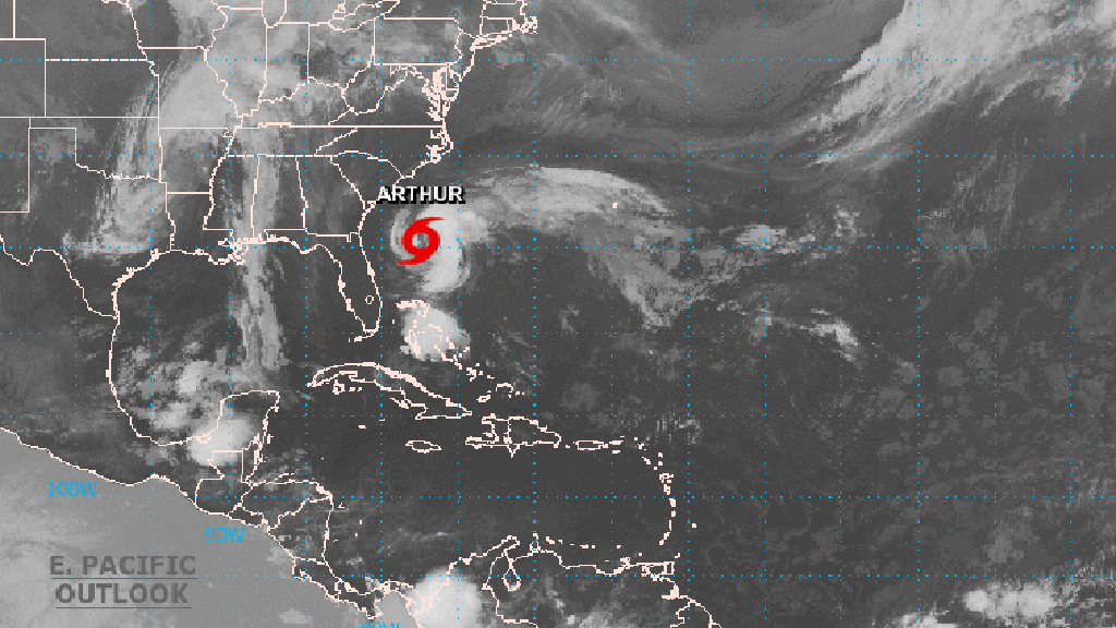 Tormenta tropical ‘Arthur’ se fortalece hacia Carolina del Norte