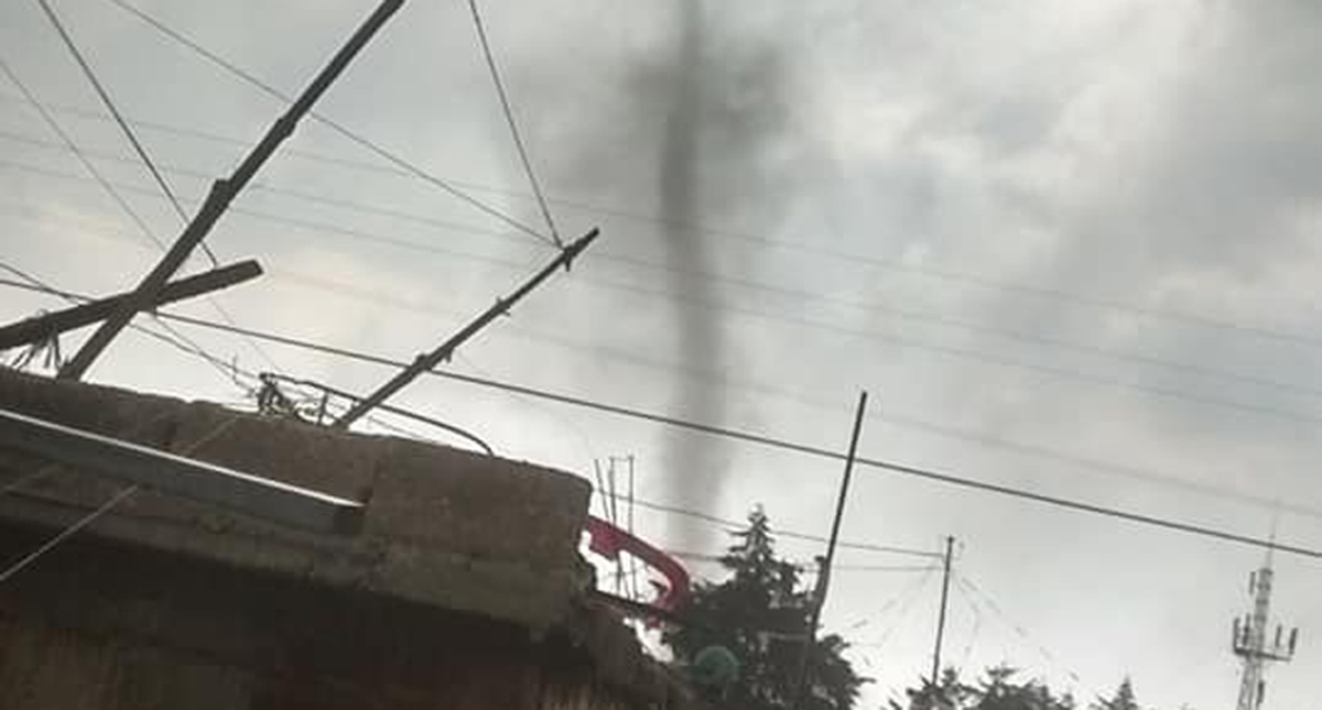 #Video Se forma tornado en Perote, Veracruz