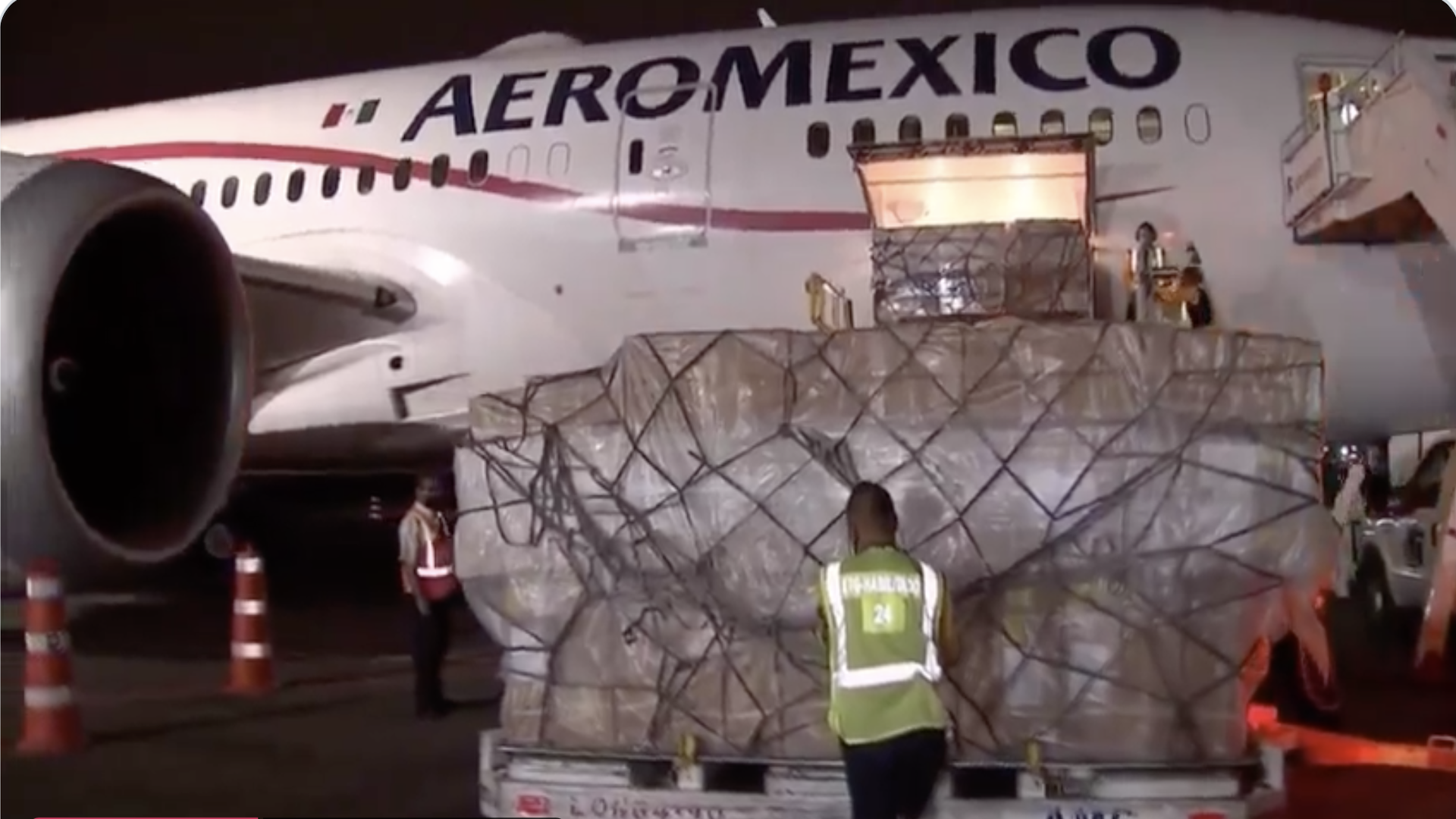 Llega decimoprimer vuelo de Aeroméxico del puente aéreo México-China