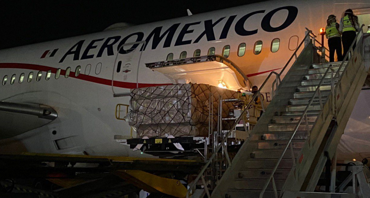 Llega a México noveno vuelo con insumos médicos de China Llega a México noveno vuelo con insumos médicos de China