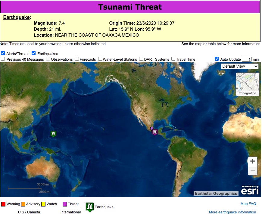 Reducen previsión de olas en alerta de tsunami por sismo en México - alerta-de-tsunami