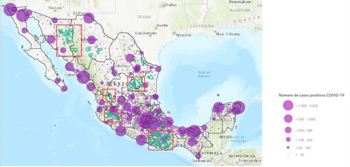Coneval crea visor geoespacial de la pobreza y el COVID-19 en México - casos-de-covid-19-por-municipios
