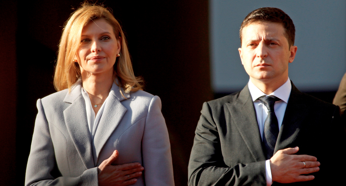 Hospitalizan a esposa del presidente de Ucrania por COVID-19