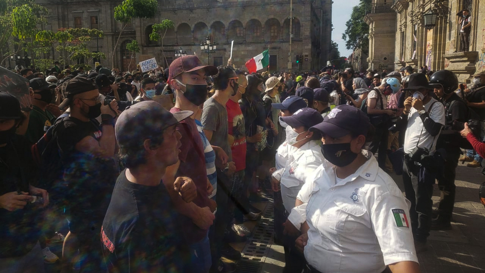 Tercer día de protestas en Guadalajara termina sin incidentes
