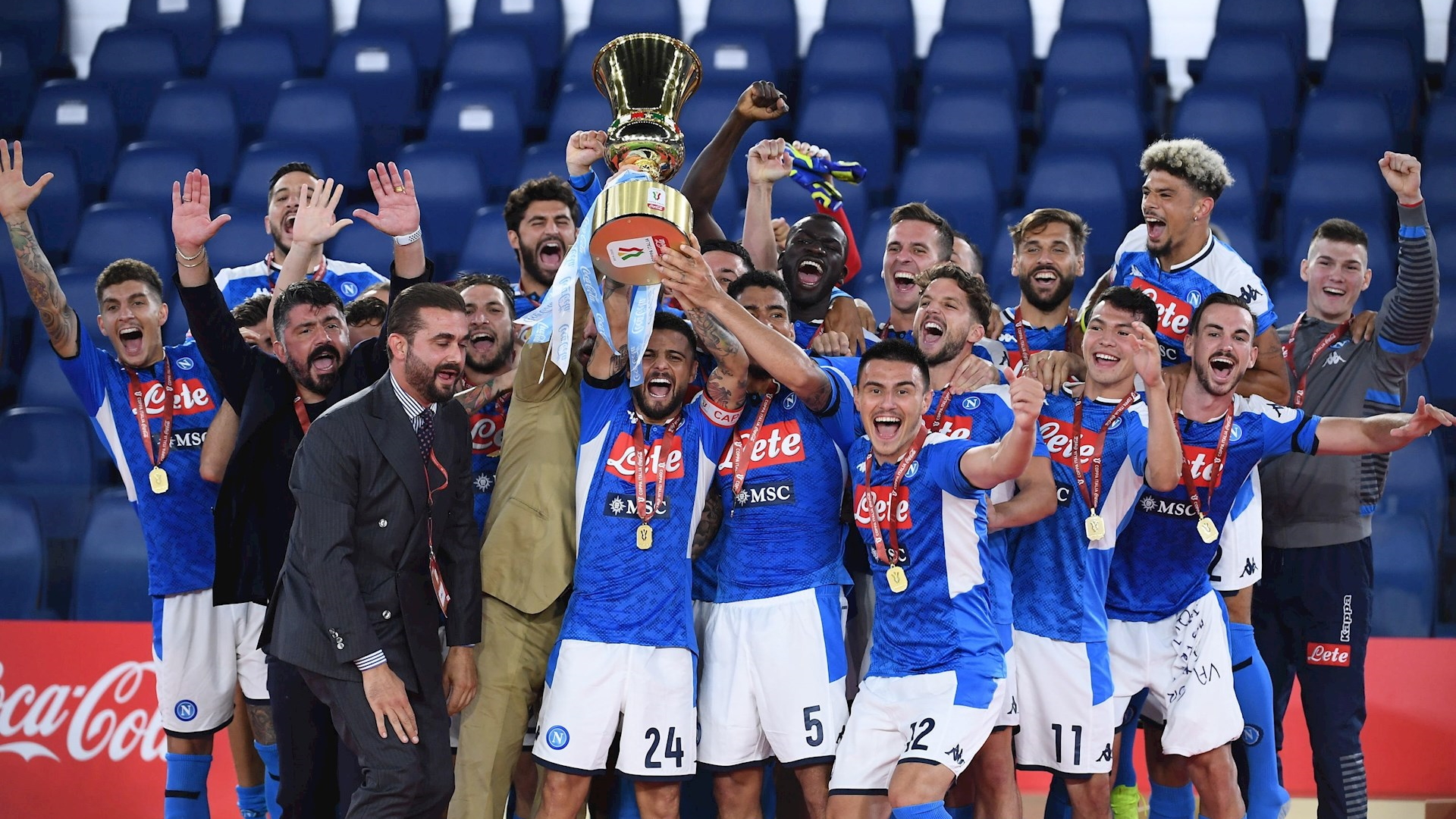 Nápoles derrota en penales a Juventus y conquista su sexta Copa Italia