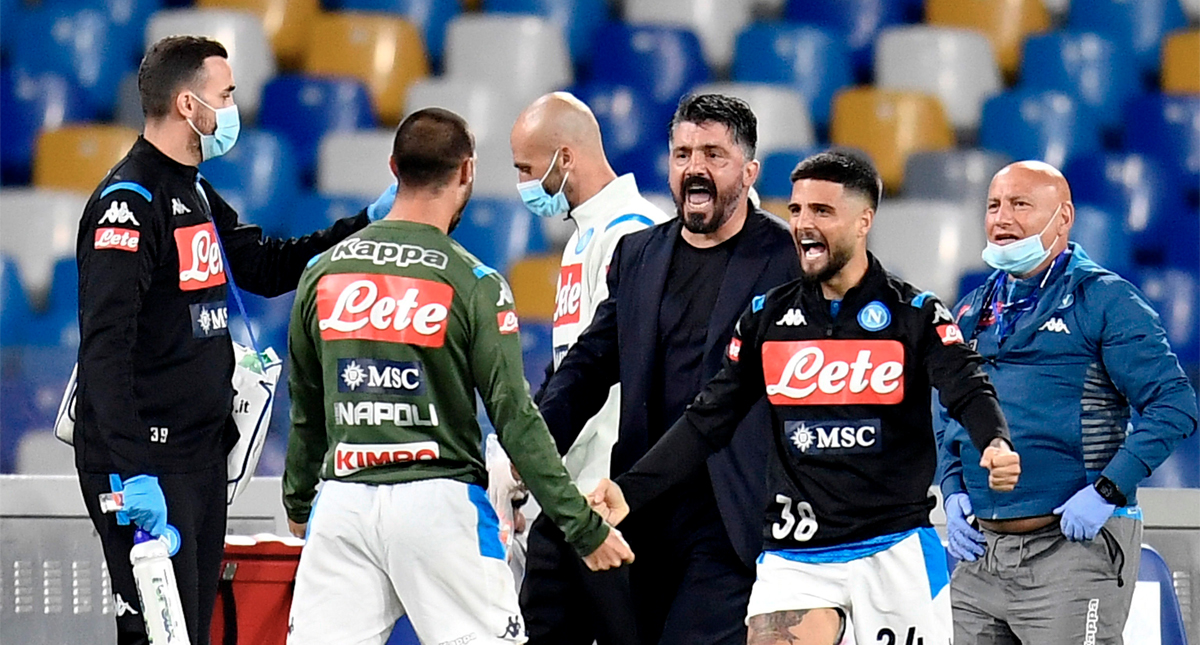 Napoli en la final de la Copa Italia tras vencer en marcador global al Inter; enfrentará a Juventus