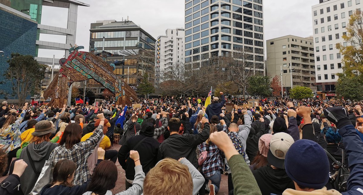Neozelandeses marchan en solidaridad con protestas por muerte de George Floyd